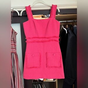 Hot Pink Tweed Mini Dress by Alexis size 4